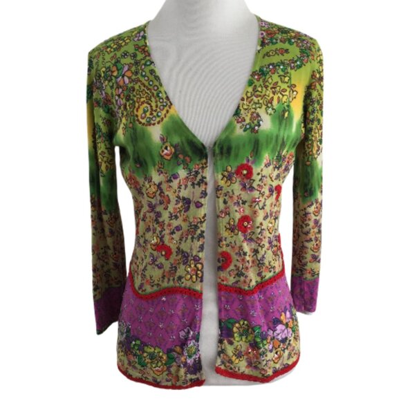 Alberto Makali Floral Cardigan m - Picture 1 of 11